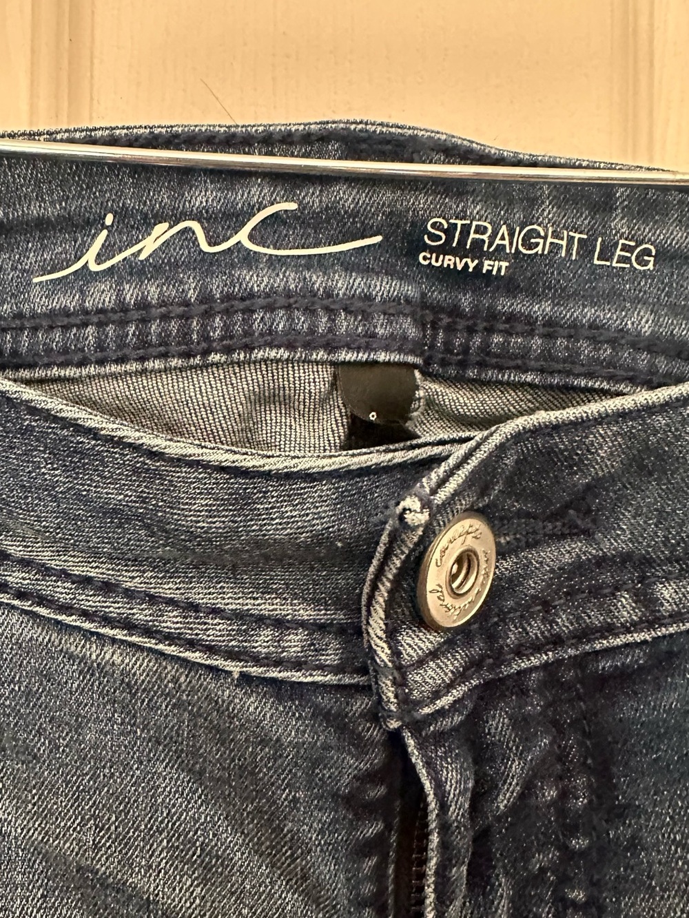 INC International Concepts Indigo Straight Leg Jeans